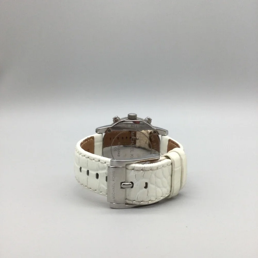 Michael Kors Womens Watch 36mm MOP Dial Chronograph MK-5049 New Battery